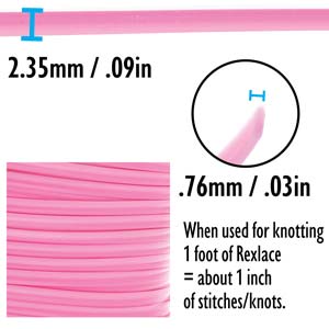 Rexlace Neon Pink/Pink Lacing Cord
