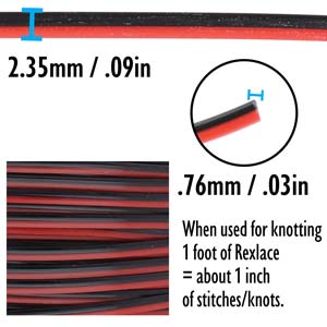 Rexlace Duo Black/Red Lacing Cord