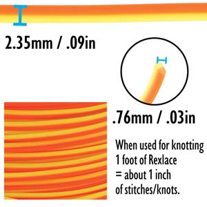 Rexlace Neon Yellow/Neon Lacing Cord