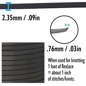 Rexlace Pearl Black Lacing Cord