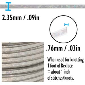 Britelace Silver Holograph Lacing Cord