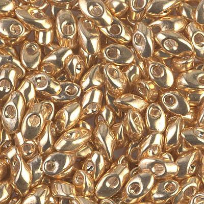 Galvanized Gold Miyuki Long Magatama Beads  4x7mm