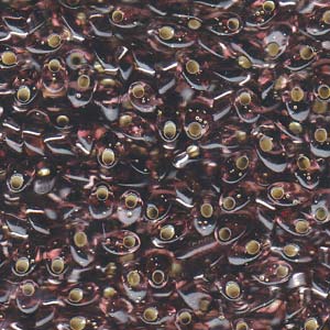 Silver Lined Smoky Amethyst Miyuki Long Magatama Beads 4x7mm