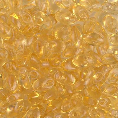Transparent Light Topaz Miyuki Long Magatama Beads 4x7mm