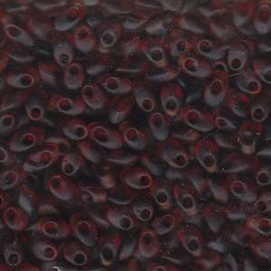 Matte Transparent Dark Topaz Miyuki Long Magatama Beads 4x7mm