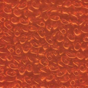 Transparent Orange Miyuki Long Magatama Beads 4x7mm