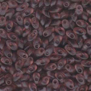 Matte Transparent Smoky Amethyst Miyuki Long Magatama Beads 4x7mm