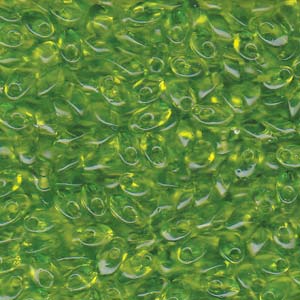 Transparent Chartreuse Miyuki Long Magatama Beads 4x7mm