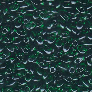 Transparent Green Miyuki Long Magatama Beads 4x7mm