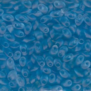 Matte Transparent Aqua Miyuki Long Magatama Beads 4x7mm