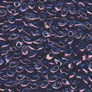 Violet Gold Luster Miyuki Long Magatama Beads 4x7mm