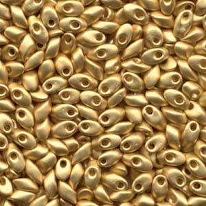Matte 24Kt Gold Plated Miyuki Long Magatama Beads 4x7mm