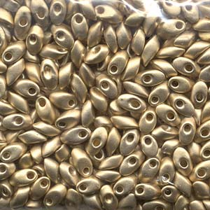 Matte Light Gold Plated Miyuki Long Magatama Beads 4x7mm