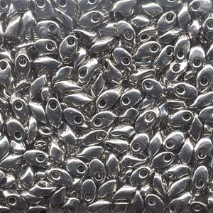 Palladium Plated Miyuki Long Magatama Beads 4x7mm