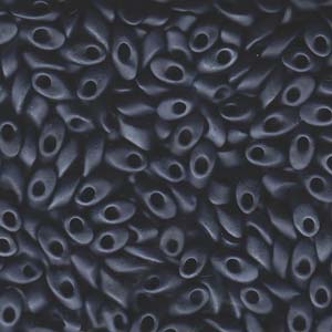 Matte Gunmetal Miyuki Long Magatama Beads 4x7mm