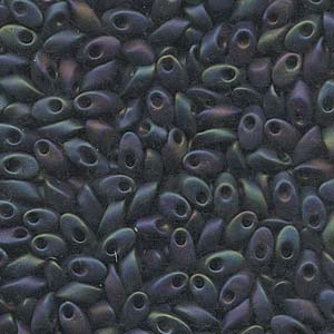 Matte Purple Iris Miyuki Long Magatama Beads 4x7mm