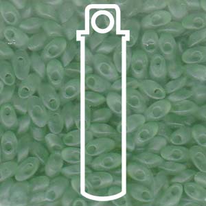 Matte Sea Glass Green Miyuki Long Magatama Beads 4x7mm