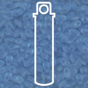 Matte Transparent Light Sapphire Miyuki Long Magatama Beads 4x7mm