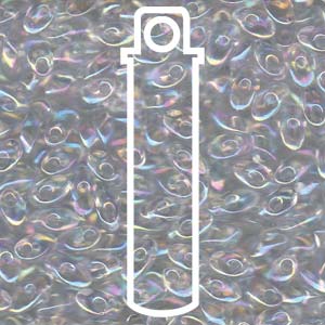 Crystal AB Miyuki Long Magatama Beads 4x7mm