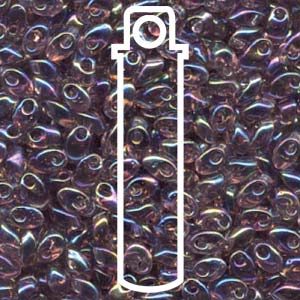 Transparent Amethyst AB Miyuki Long Magatama Beads 4x7mm