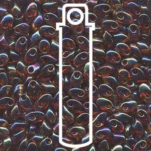 Transparent Dark Topaz AB Miyuki Long Magatama Beads 4x7mm