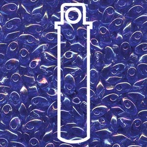 Transparent Light Sapphire AB Miyuki Long Magatama Beads 4x7mm