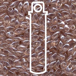 Light Tan Transparent Miyuki Long Magatama Beads 4x7mm