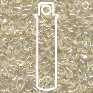Light Cream Transparent Miyuki Long Magatama Beads 4x7mm