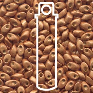 Galvanized Yellow Gold Matte Miyuki Long Magatama Beads 4x7mm