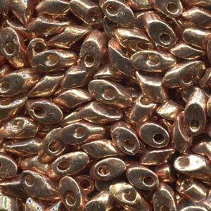 Duracoat Galvanized Champagne Miyuki Long Magatama Beads 4x7mm