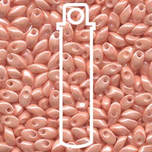 Opaque Salmon Miyuki Long Magatama Beads 4x7mm