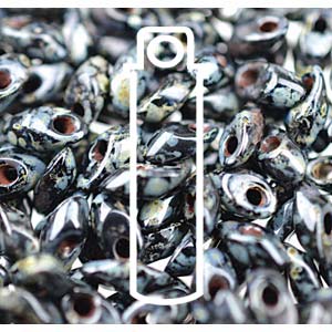 Picasso Transparent Light Smoky Topaz Miyuki Long Magatama Beads 4x7mm