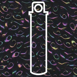 Metallic Dark Plum Iris Miyuki Long Magatama Beads 4x7mm