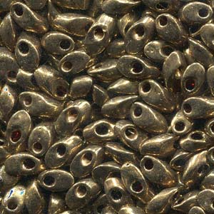 Metallic Light Bronze Miyuki Long Magatama Beads 4x7mm