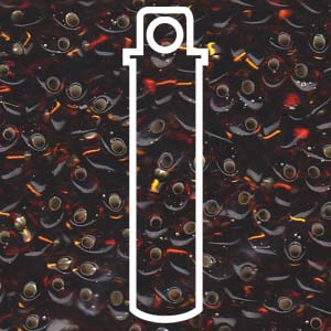 Silver Lined Dark Topaz Miyuki Long Magatama Beads 4x7mm