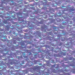 Lilac Lined Crystal AB Miyuki Magatama Beads 4mm