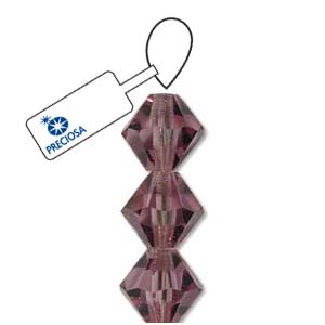 Light Amethyst Preciosa Crystal Bicone Beads