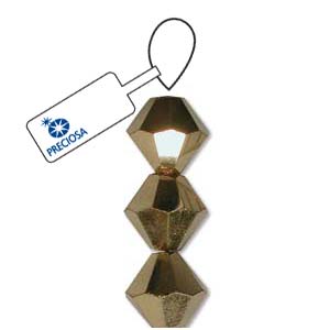 Crystal Aurum Full Coat Preciosa Crystal Bicone Beads