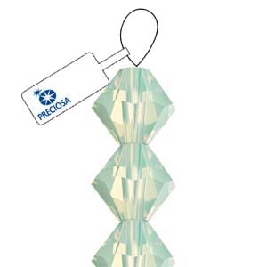 Chrysolite Opal Preciosa Crystal Bicone Beads