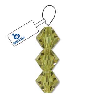 Citrine Preciosa Crystal Bicone Beads