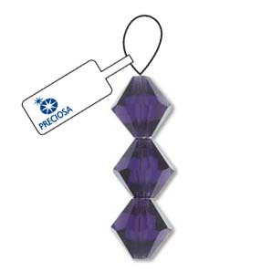 Deep Tanzanite Preciosa Crystal Bicone Beads