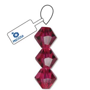 Fuchsia Preciosa Crystal Bicone Beads