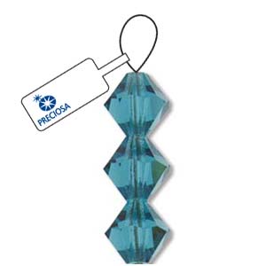 Indicolite Preciosa Crystal Bicone Beads