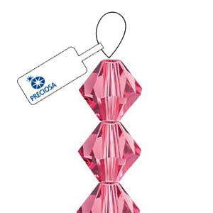 Indian Pink Preciosa Crystal Bicone Beads