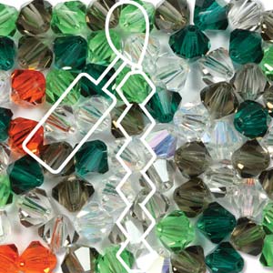 Enigmatic Grey Preciosa Crystal Bicone Beads