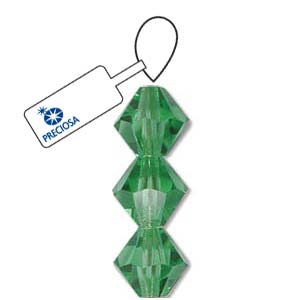 Peridot Preciosa Crystal Bicone Beads
