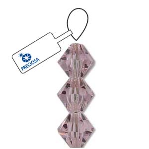 Pink Sapphire Preciosa Crystal Bicone Beads