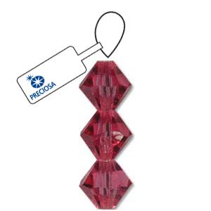 Rose Preciosa Crystal Bicone Beads