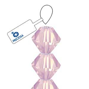 Rose Opal Preciosa Crystal Bicone Beads