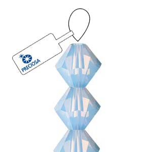 Light Sapphire Opal Preciosa Crystal Bicone Beads